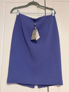 Purple Wool Pencil Skirt